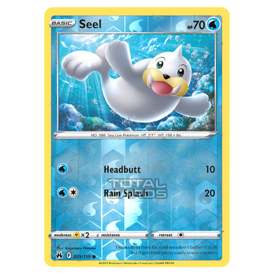 Pokemon - Sword & Shield - Crown Zenith - Seel - 29/159 - (Reverse Holo)