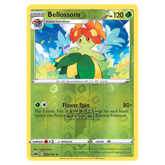 Pokemon - Sword & Shield - Crown Zenith - Bellossom - 3/159 - (Reverse Holo)