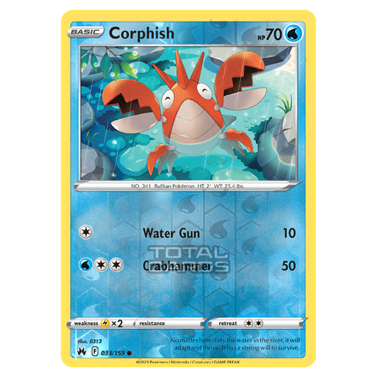 Pokemon - Sword & Shield - Crown Zenith - Corphish - 33/159 - (Reverse Holo)