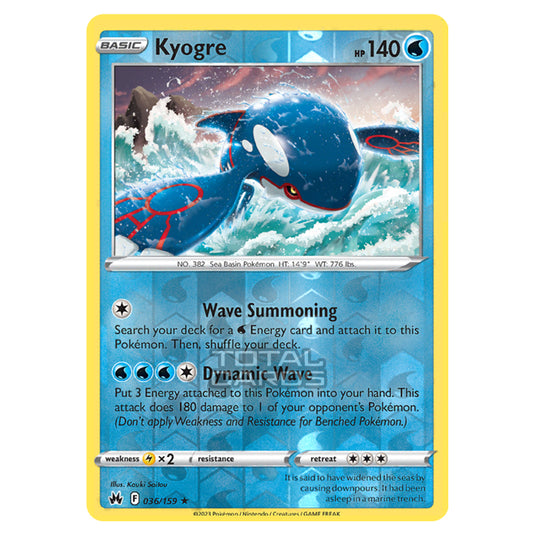 Pokemon - Sword & Shield - Crown Zenith - Kyogre - 36/159 - (Reverse Holo)