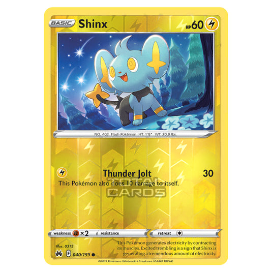 Pokemon - Sword & Shield - Crown Zenith - Shinx - 40/159 - (Reverse Holo)