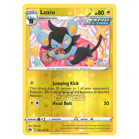 Pokemon - Sword & Shield - Crown Zenith - Luxio - 41/159 - (Reverse Holo)