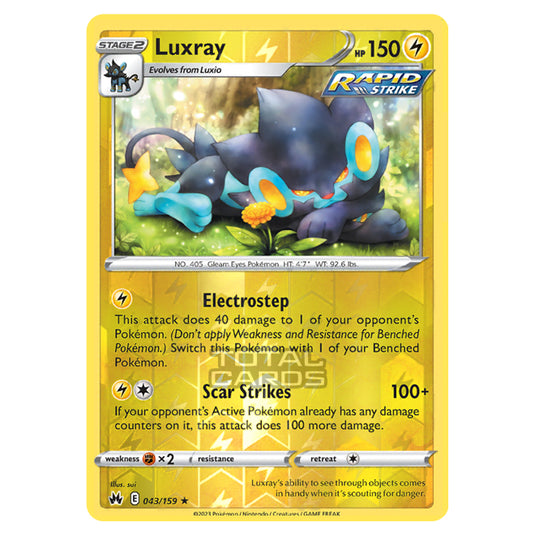 Pokemon - Sword & Shield - Crown Zenith - Luxray - 43/159 - (Reverse Holo)