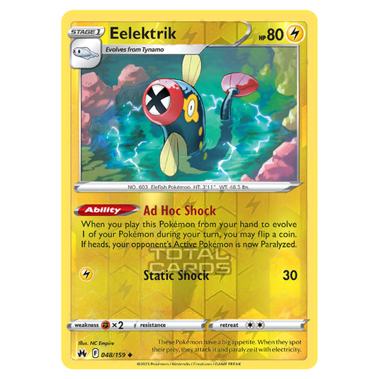 Pokemon - Sword & Shield - Crown Zenith - Eelektrik - 48/159 - (Reverse Holo)