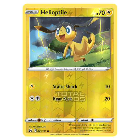 Pokemon - Sword & Shield - Crown Zenith - Helioptile - 49/159 - (Reverse Holo)