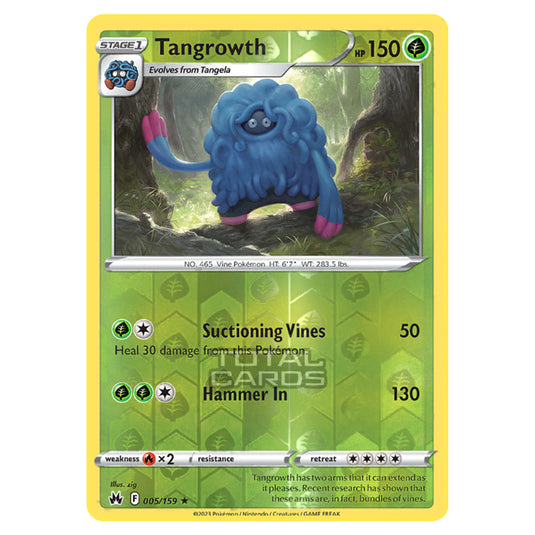 Pokemon - Sword & Shield - Crown Zenith - Tangrowth - 5/159 - (Reverse Holo)