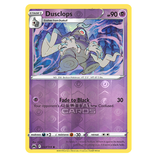 Pokemon - Sword & Shield - Crown Zenith - Dusclops - 63/159 - (Reverse Holo)