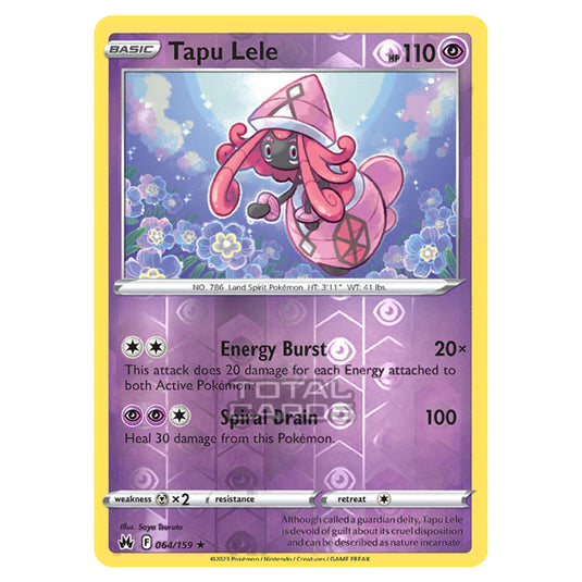 Pokemon - Sword & Shield - Crown Zenith - Tapu Lele - 64/159 - (Reverse Holo)