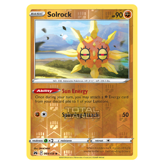 Pokemon - Sword & Shield - Crown Zenith - Solrock - 69/159 - (Reverse Holo)