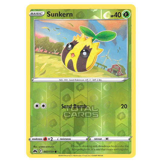 Pokemon - Sword & Shield - Crown Zenith - Sunkern - 7/159 - (Reverse Holo)