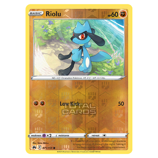 Pokemon - Sword & Shield - Crown Zenith - Riolu - 71/159 - (Reverse Holo)