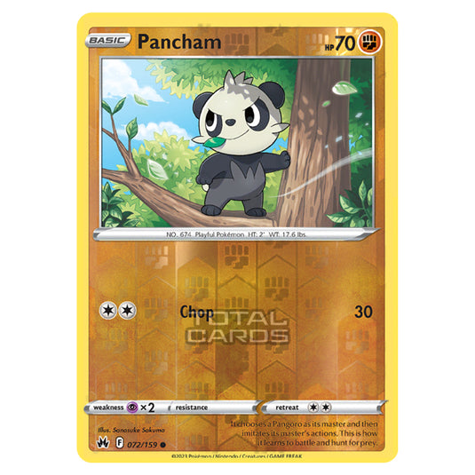 Pokemon - Sword & Shield - Crown Zenith - Pancham - 72/159 - (Reverse Holo)