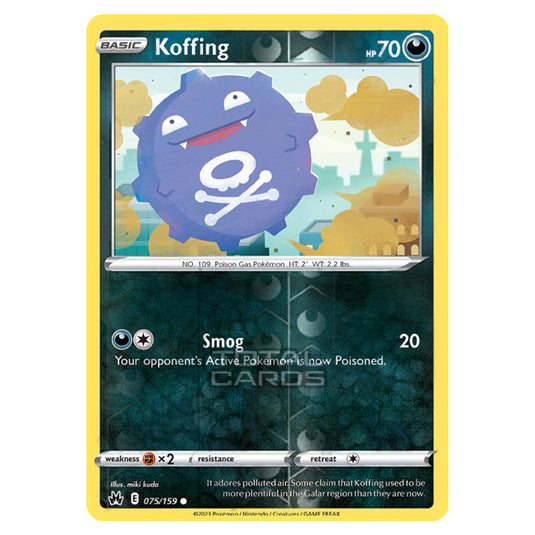 Pokemon - Sword & Shield - Crown Zenith - Koffing - 75/159 - (Reverse Holo)