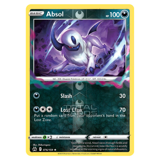 Pokemon - Sword & Shield - Crown Zenith - Absol - 76/159 - (Reverse Holo)