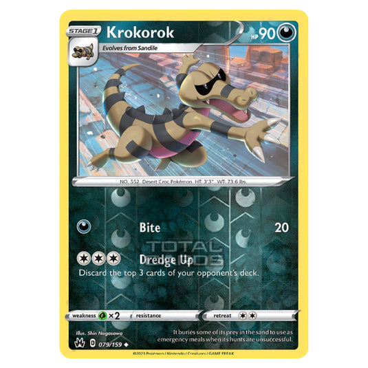 Pokemon - Sword & Shield - Crown Zenith - Krokorok - 79/159 - (Reverse Holo)