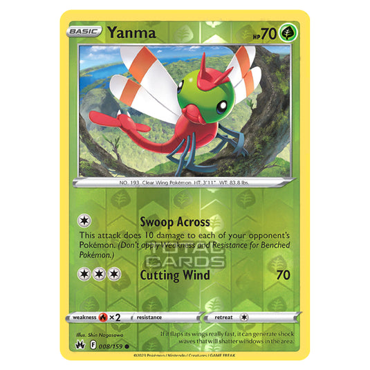 Pokemon - Sword & Shield - Crown Zenith - Yanma - 8/159 - (Reverse Holo)