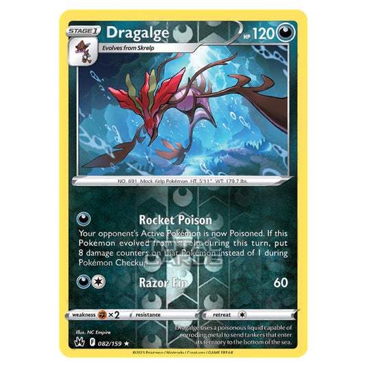 Pokemon - Sword & Shield - Crown Zenith - Dragalge - 82/159 - (Reverse Holo)