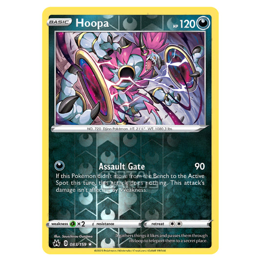 Pokemon - Sword & Shield - Crown Zenith - Hoopa - 83/159 - (Reverse Holo)