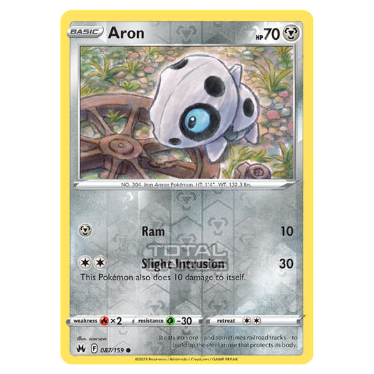 Pokemon - Sword & Shield - Crown Zenith - Aron - 87/159 - (Reverse Holo)