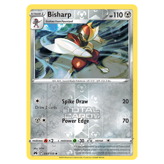 Pokemon - Sword & Shield - Crown Zenith - Bisharp - 93/159 - (Reverse Holo)