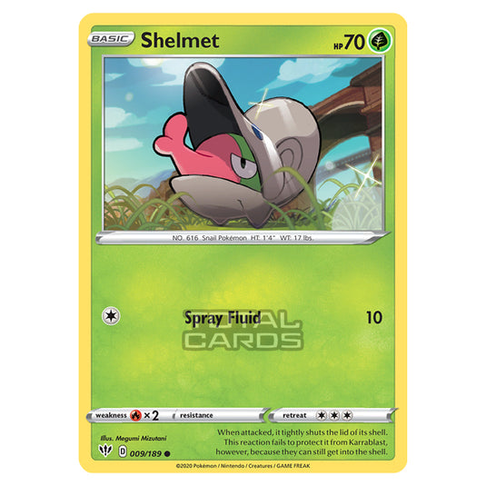 Pokemon - Sword & Shield - Darkness Ablaze - Shelmet - 009/189