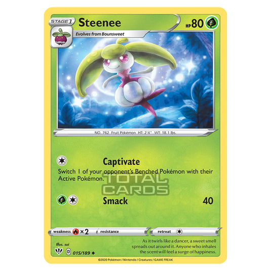 Pokemon - Sword & Shield - Darkness Ablaze - Steenee - 015/189