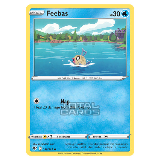 Pokemon - Sword & Shield - Darkness Ablaze - Feebas - 038/189