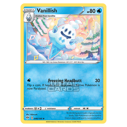 Pokemon - Sword & Shield - Darkness Ablaze - Vanillish - 046/189