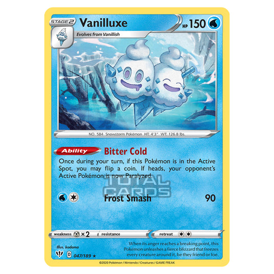 Pokemon - Sword & Shield - Darkness Ablaze - Vanilluxe - 047/189