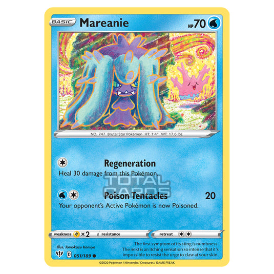 Pokemon - Sword & Shield - Darkness Ablaze - Mareanie - 051/189