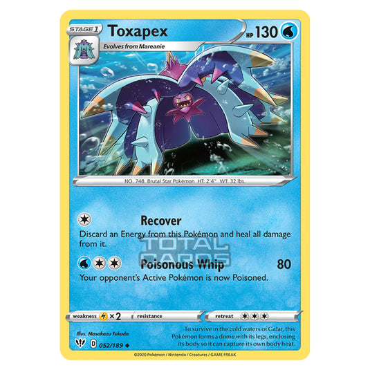 Pokemon - Sword & Shield - Darkness Ablaze - Toxapex - 052/189