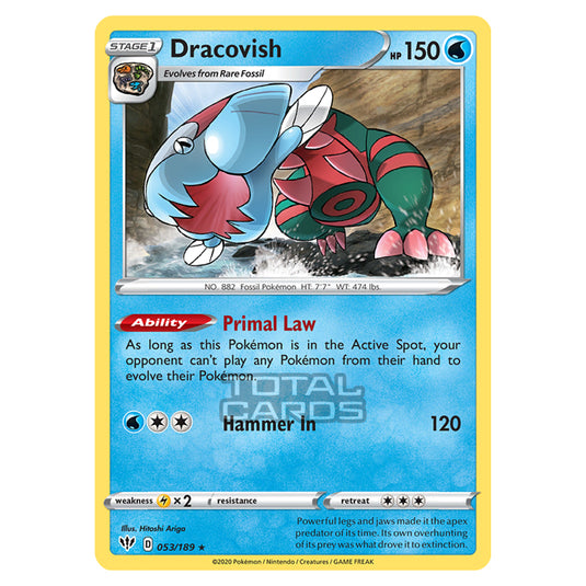 Pokemon - Sword & Shield - Darkness Ablaze - Dracovish - 053/189