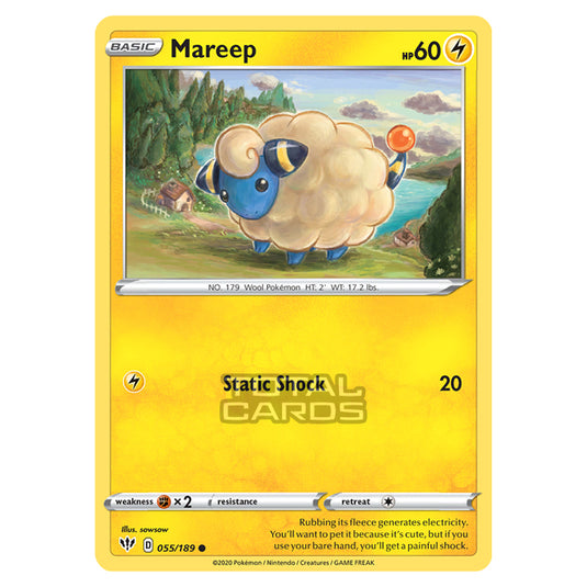 Pokemon - Sword & Shield - Darkness Ablaze - Mareep - 055/189