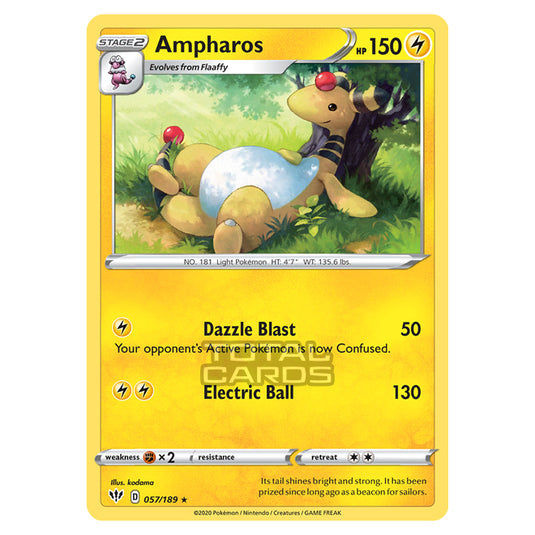 Pokemon - Sword & Shield - Darkness Ablaze - Ampharos - 057/189