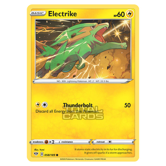Pokemon - Sword & Shield - Darkness Ablaze - Electrike - 058/189 Pokemon - Sword & Shield - Darkness Ablaze - Electrike - 058/189