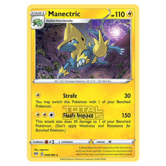 Pokemon - Sword & Shield - Darkness Ablaze - Manectric - 059/189