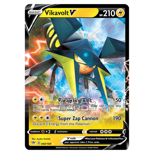 Pokemon - Sword & Shield - Darkness Ablaze - Vikavolt-V - 060/189