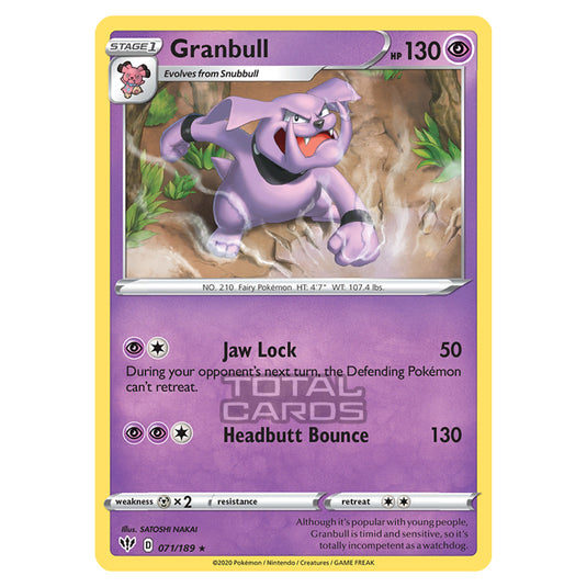 Pokemon - Sword & Shield - Darkness Ablaze - Granbull - 071/189