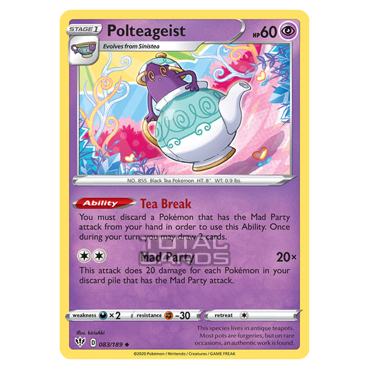 Pokemon - Sword & Shield - Darkness Ablaze - Polteageist - 083/189