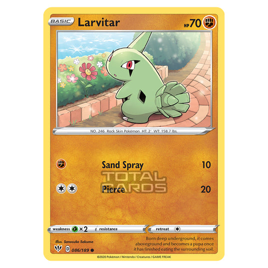 Pokemon - Sword & Shield - Darkness Ablaze - Larvitar - 086/189