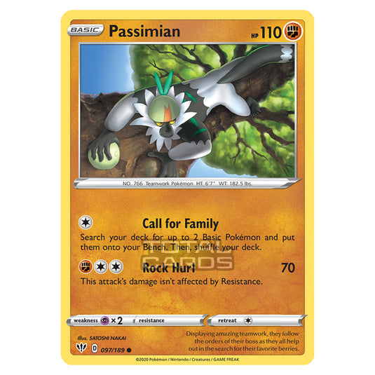 Pokemon - Sword & Shield - Darkness Ablaze - Passimian - 097/189