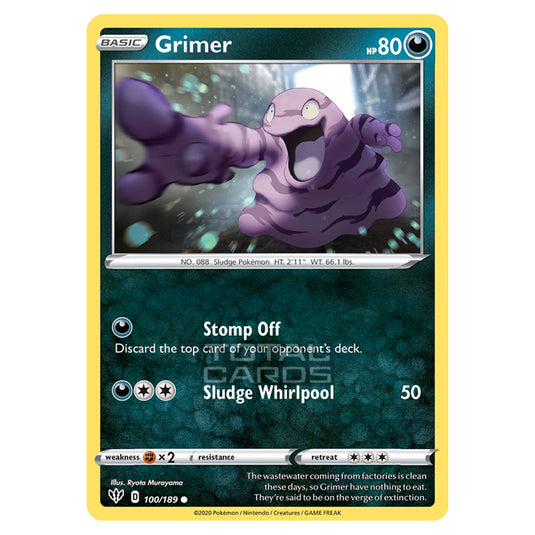 Pokemon - Sword & Shield - Darkness Ablaze - Grimer - 100/189