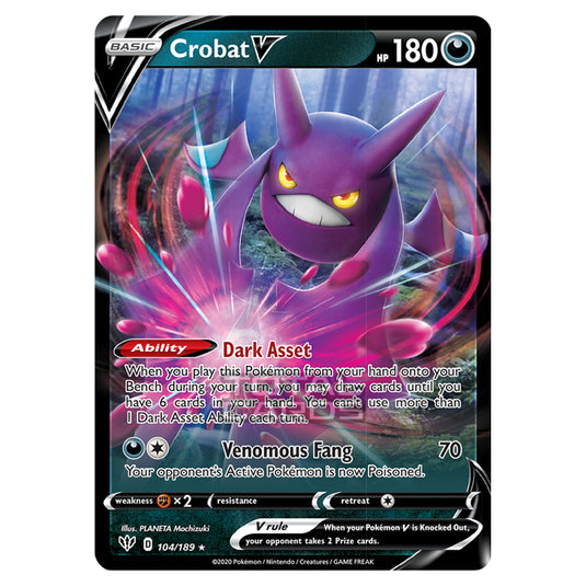 Pokemon - Sword & Shield - Darkness Ablaze - Crobat-V - 104/189