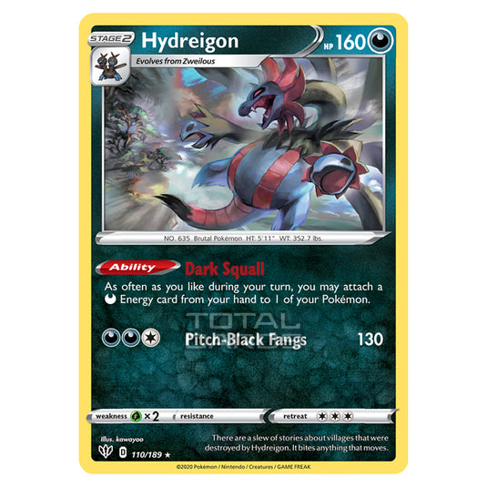 Pokemon - Sword & Shield - Darkness Ablaze - Hydreigon - 110/189