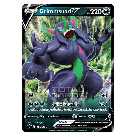 Pokemon - Sword & Shield - Darkness Ablaze - Grimmsnarl-V - 114/189