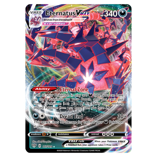 Pokemon - Sword & Shield - Darkness Ablaze - Eternatus-VMAX - 117/189 Pokemon - Sword & Shield - Darkness Ablaze - Eternatus-VMAX - 117/189