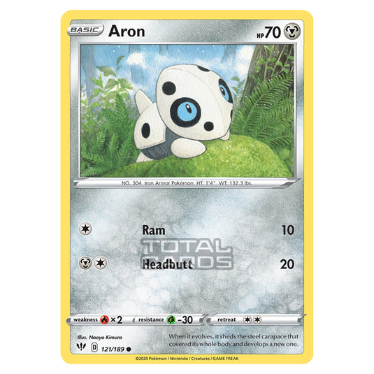 Pokemon - Sword & Shield - Darkness Ablaze - Aron - 121/189