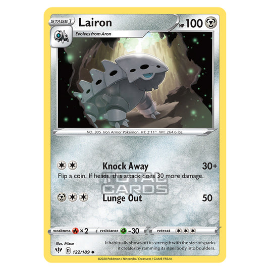 Pokemon - Sword & Shield - Darkness Ablaze - Lairon - 122/189