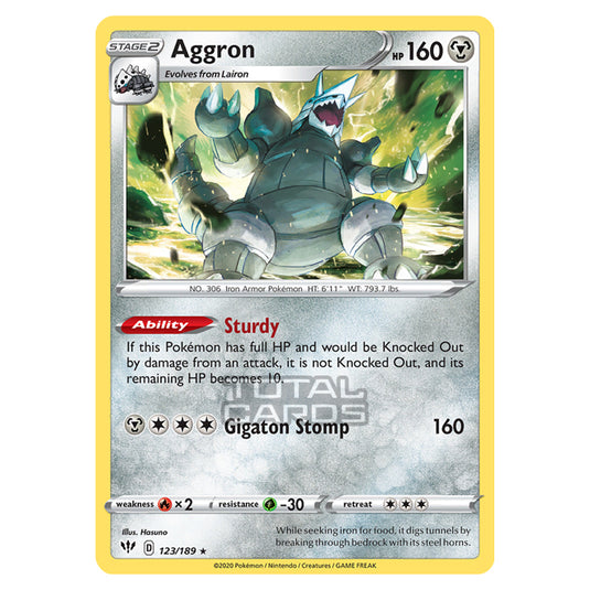 Pokemon - Sword & Shield - Darkness Ablaze - Aggron - 123/189