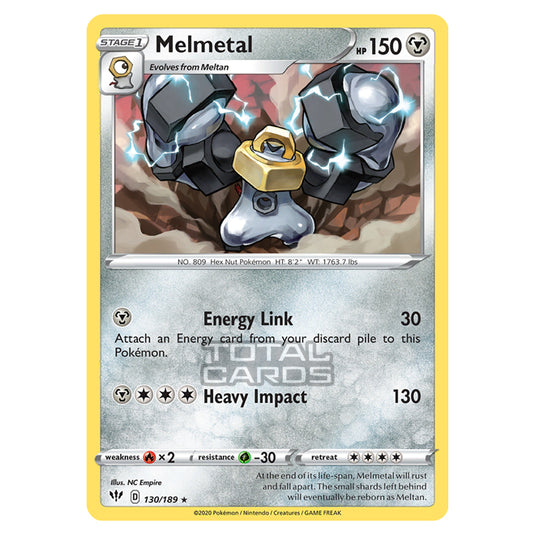 Pokemon - Sword & Shield - Darkness Ablaze - Melmetal - 130/189 Pokemon - Sword & Shield - Darkness Ablaze - Melmetal - 130/189